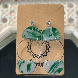 Handmade polymer clay earrings